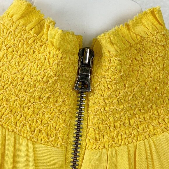 NWT  Alice + Olivia Karena Smock Neck Long Balloon Sleeve Mini Dress Size P - Picture 6 of 9